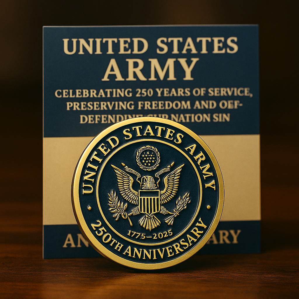 United States Military 250th Anniversary Challenge Coin Set