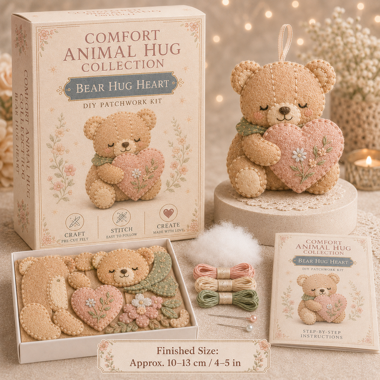 🐾 Comfort Animal Hug DIY Patchwork Kit