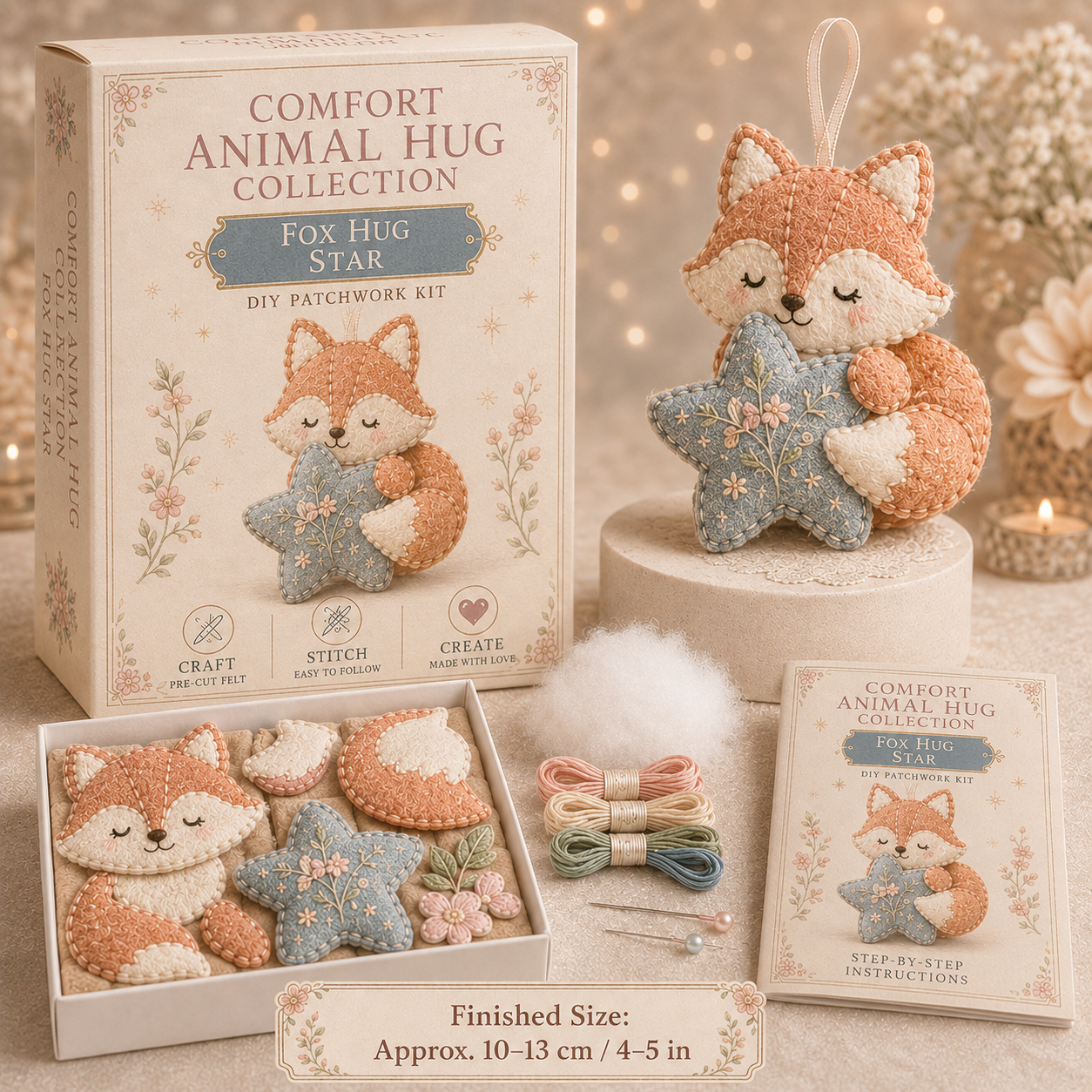 🐾 Comfort Animal Hug DIY Patchwork Kit