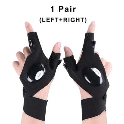 🔥🔥Hands-Free LED Half Finger Gloves