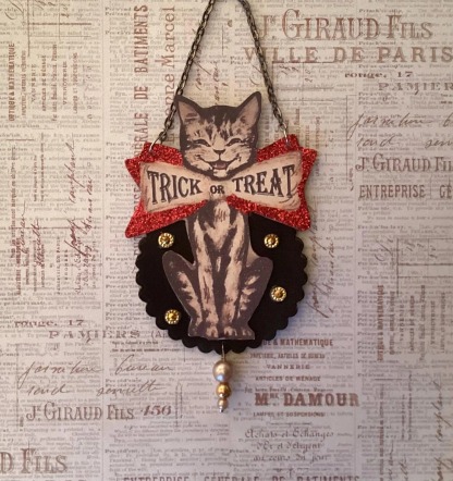 Antique inspired Halloween ornament