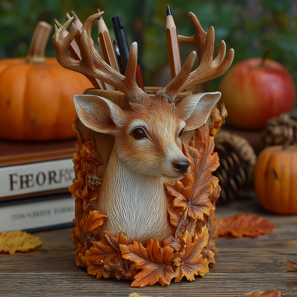 Autumn Animal Pen Holder