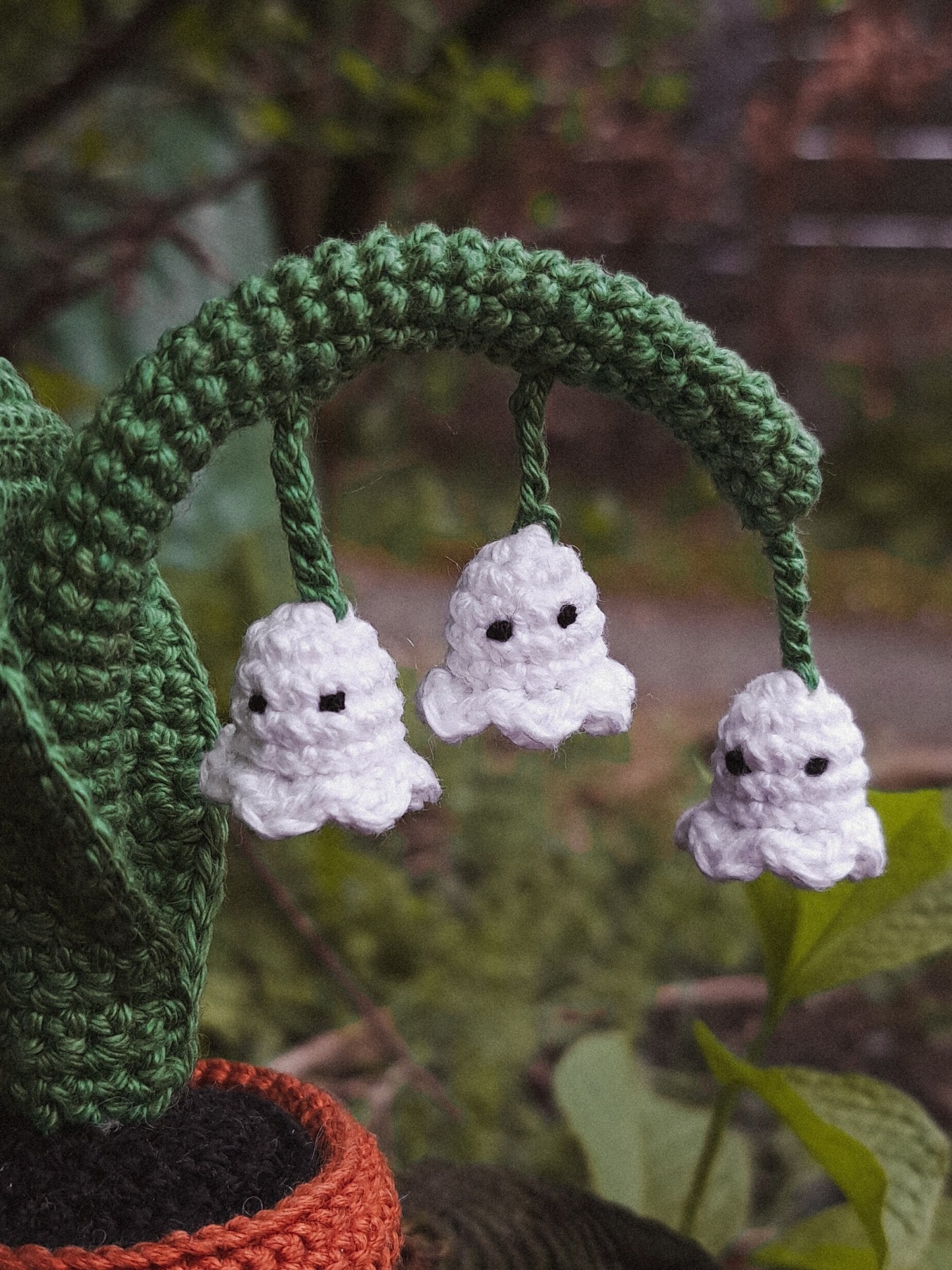 Handmade Crochet Ghost Bellflower Decoration