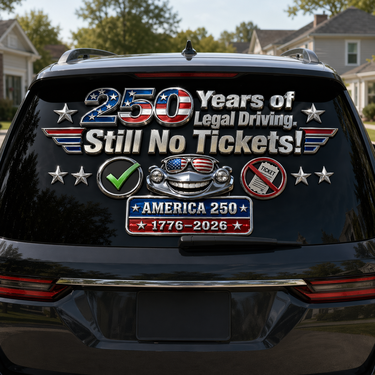 🚗 Premium Patriotic Car Decals – Celebrate 250 Years of American Pride 🇺🇸