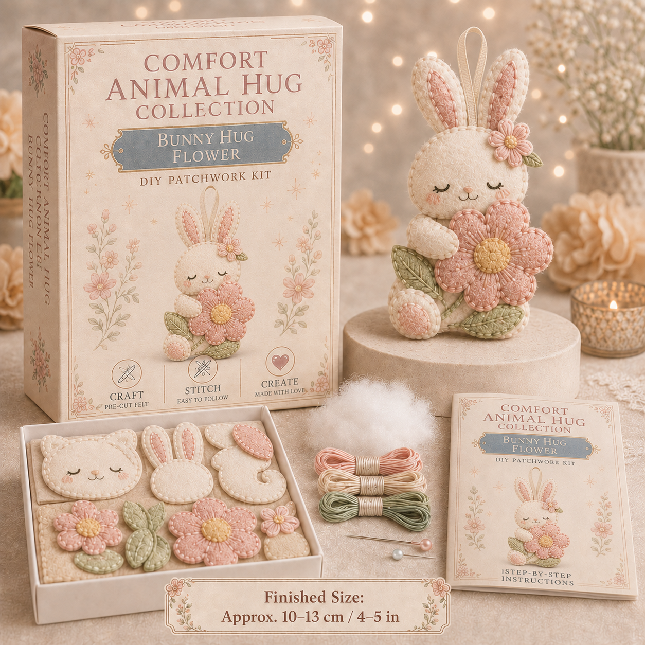 🐾 Comfort Animal Hug DIY Patchwork Kit