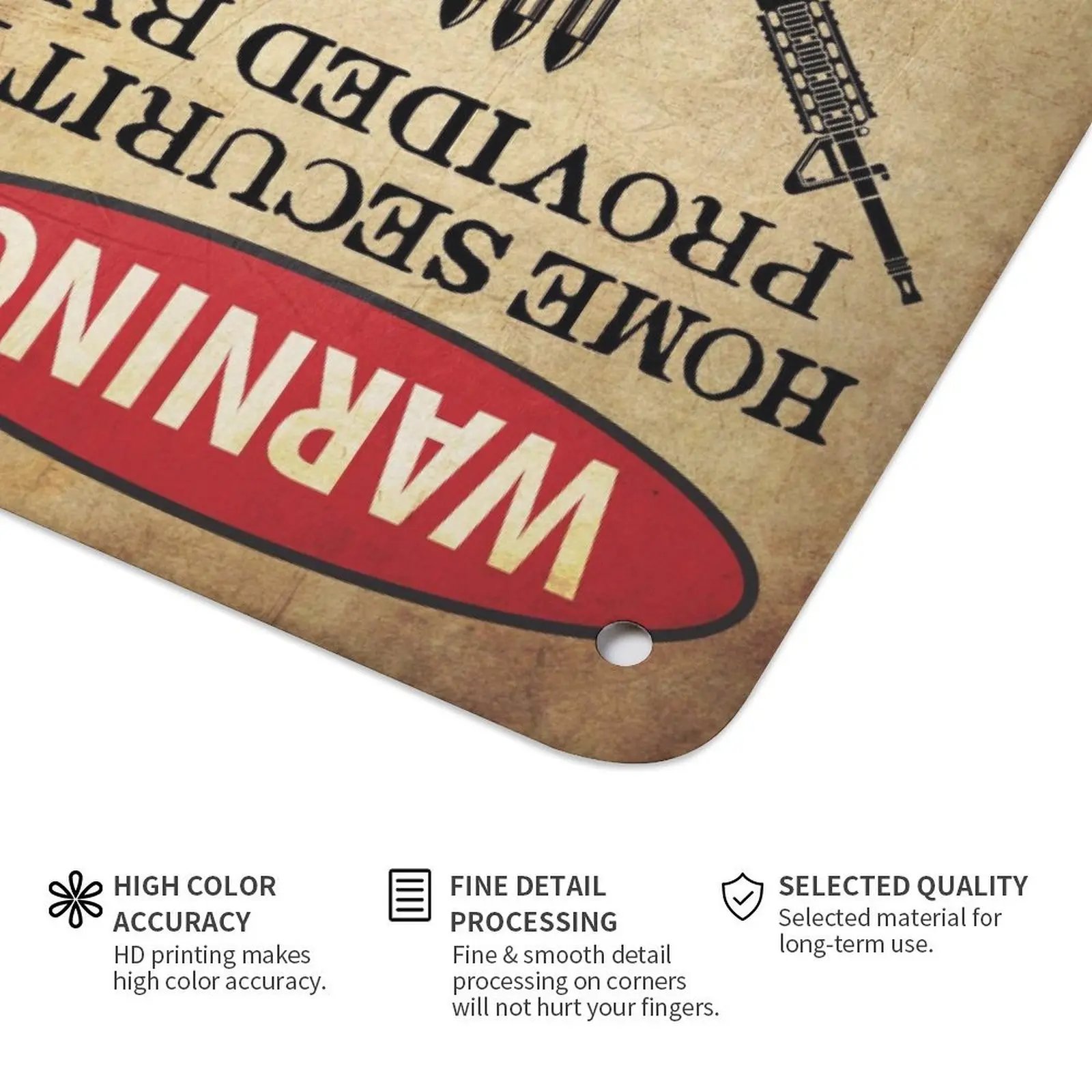 🏠 Home Security Provided By Multiple High Speed Wireless Devices | Tactical Metal Wall Sign