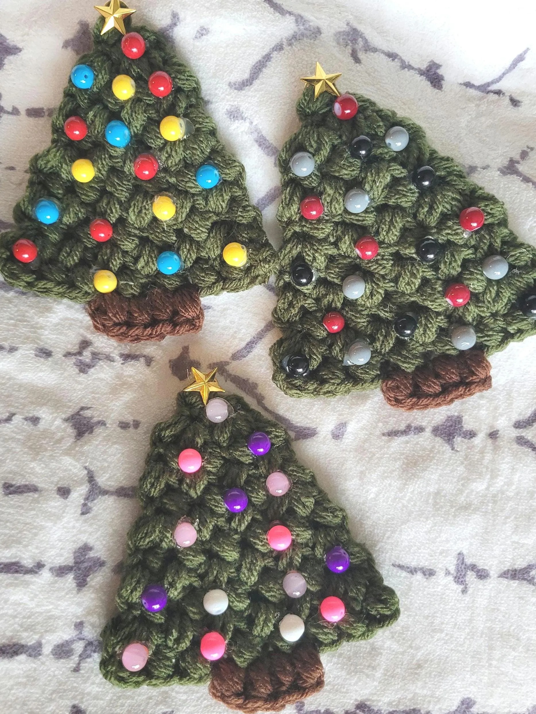 Crochet Christmas Tree Card