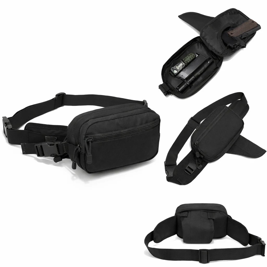🔫🎒Multifunctional Concealed Carry Hip Bag with Rapid-Access Holster