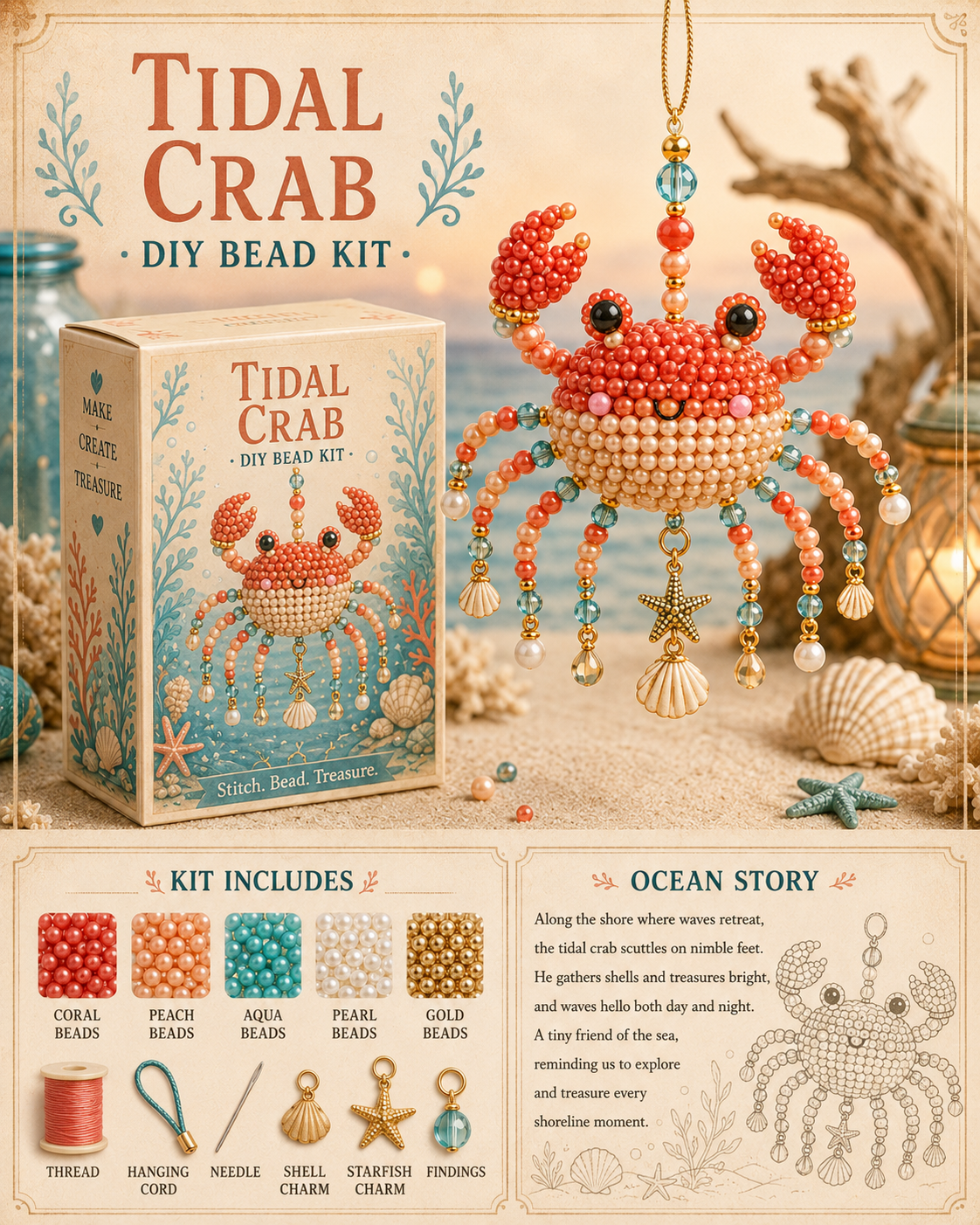 🌊 Ocean Friends DIY Bead Kit