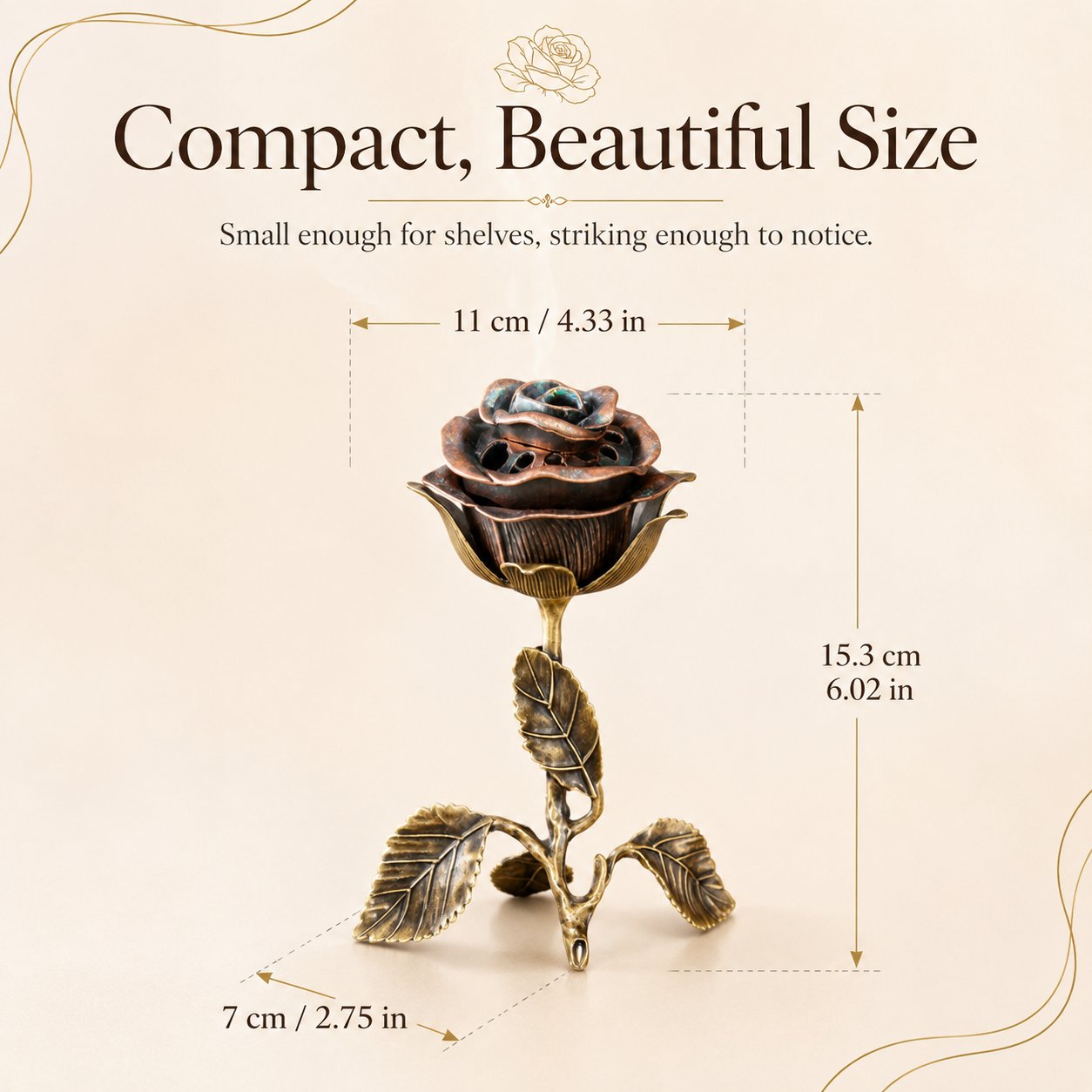 🔥LAST DAY 50% OFF - 🌹💕Vintage Rose Incense Burner(✨Buy 2 Free Shipping)