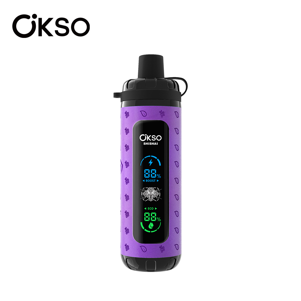 OKso Shisha Max 40k Disposable Vape 40000 Puffs Rechargeable Mesh Coil 0-5% Nicotine 10
