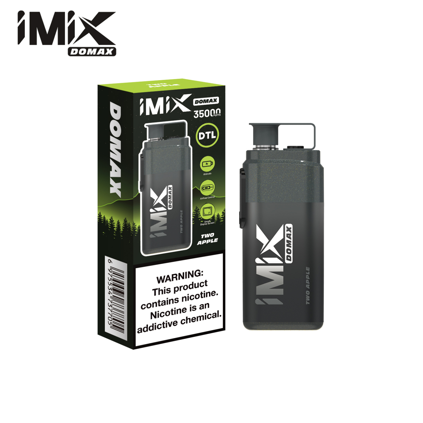IMIX DOMAX 35000 PUFFS - TWO APPLE-kamrytechvape 2