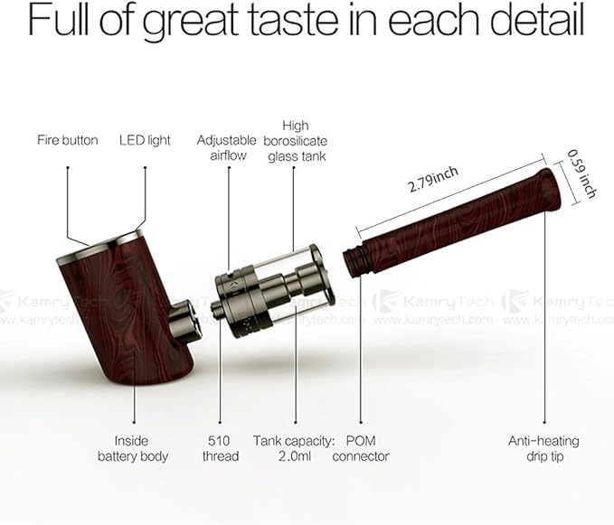 kamry  Plus drip tip Wood Color e-cig Pipe (Mouthpiece)