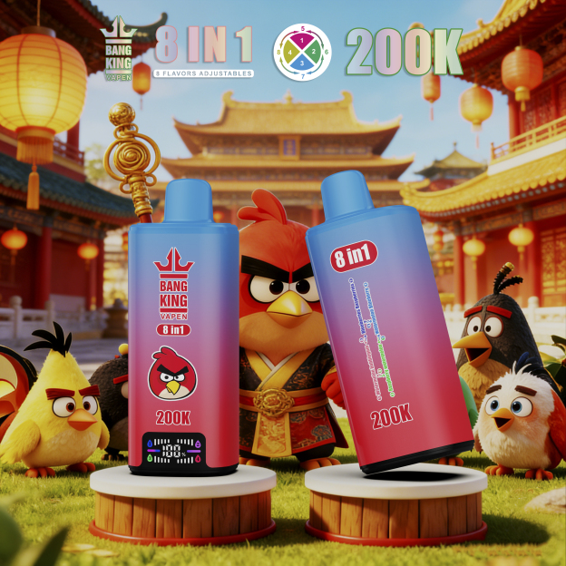 Bang King 200K 8-in-1 Disposable Vape | 200,000 Puffs | Angry Birds–inspired theme design