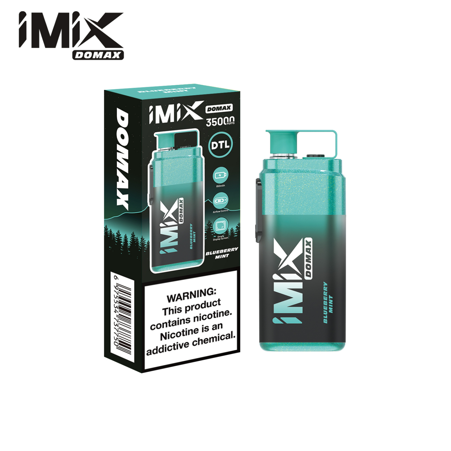 IMIX DOMAX 35000 PUFFS - BLUEBERRY MINT-kamrytechvape 3