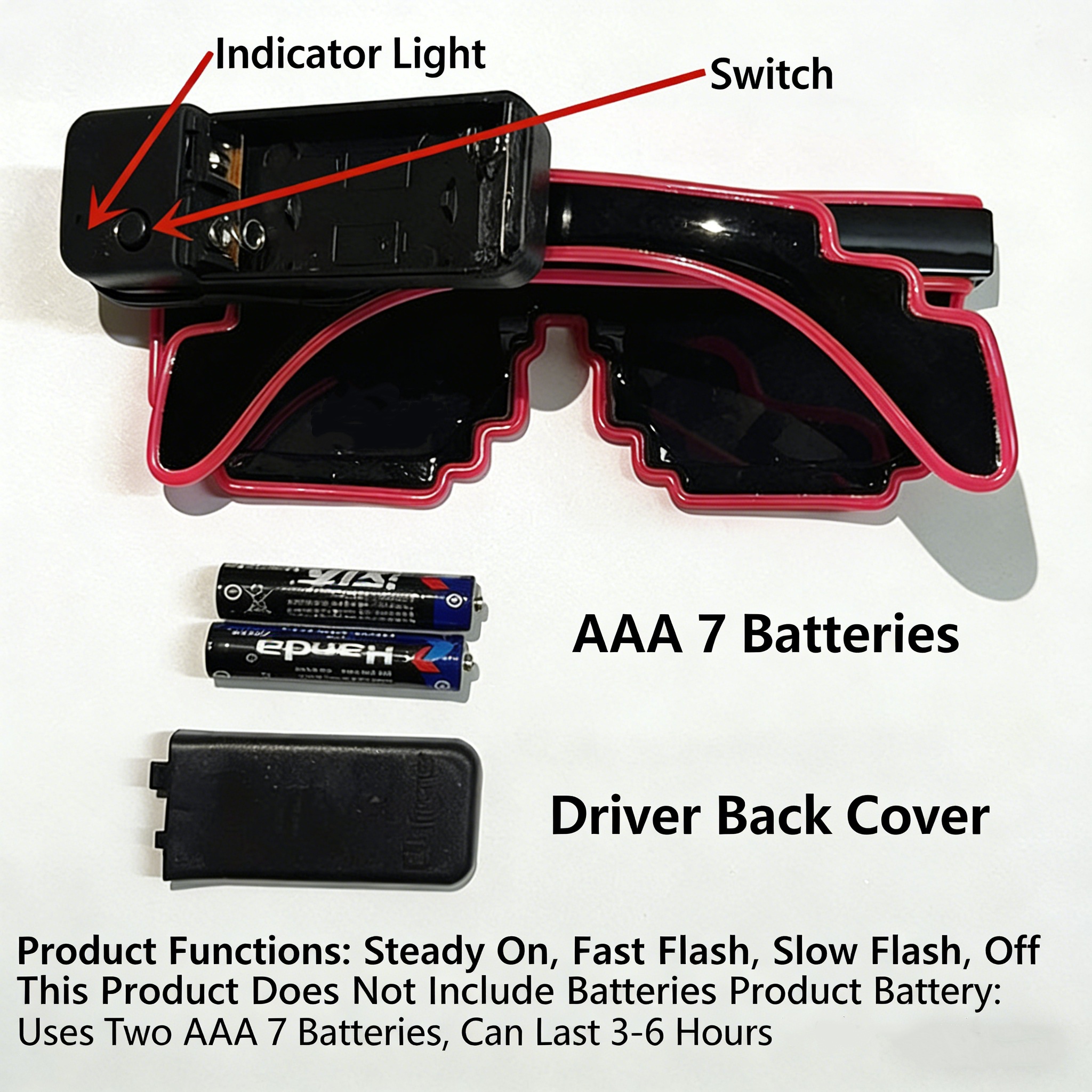 LED Neon Glow Glasses (Wireless) – Perfect for Parties, EDM Festivals, Halloween & Christmas