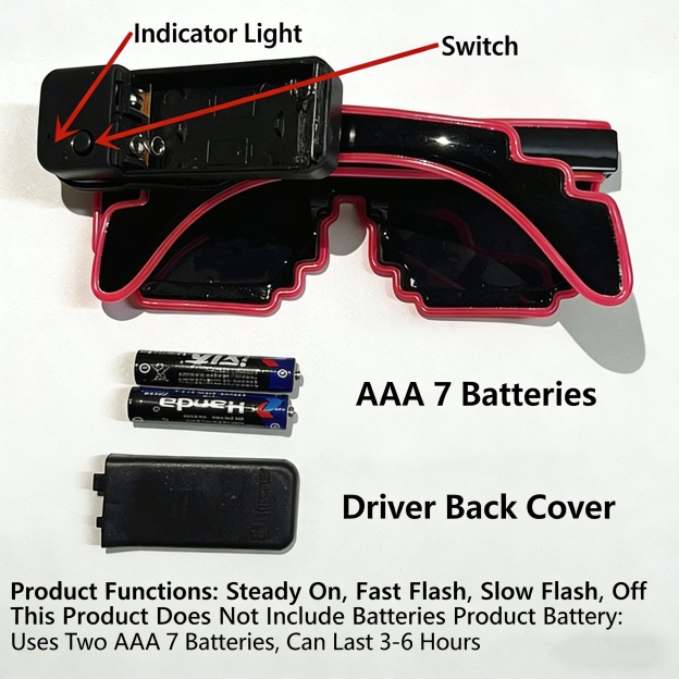 LED Neon Glow Glasses (Wireless) – Perfect for Parties, EDM Festivals, Halloween & Christmas