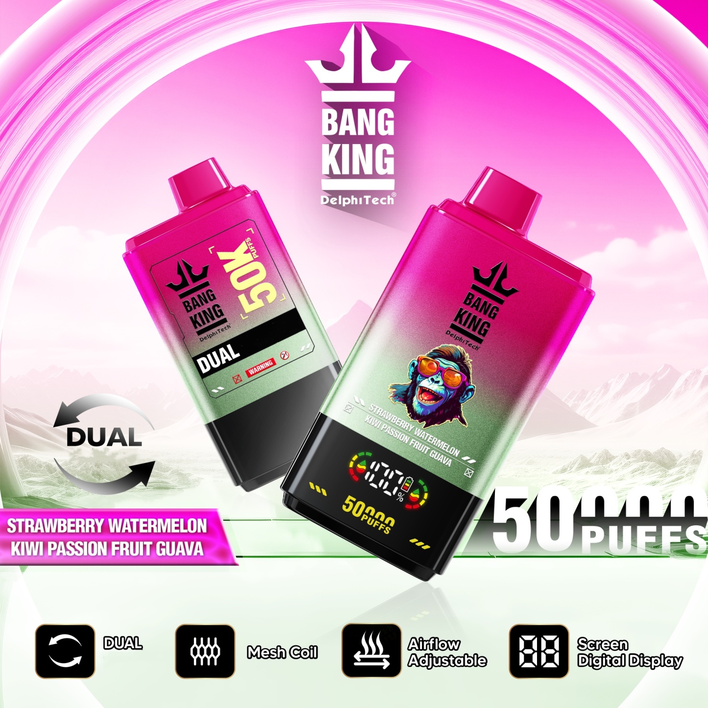 Bang King 50000 Puffs of Dual Aroma Disposable Vape