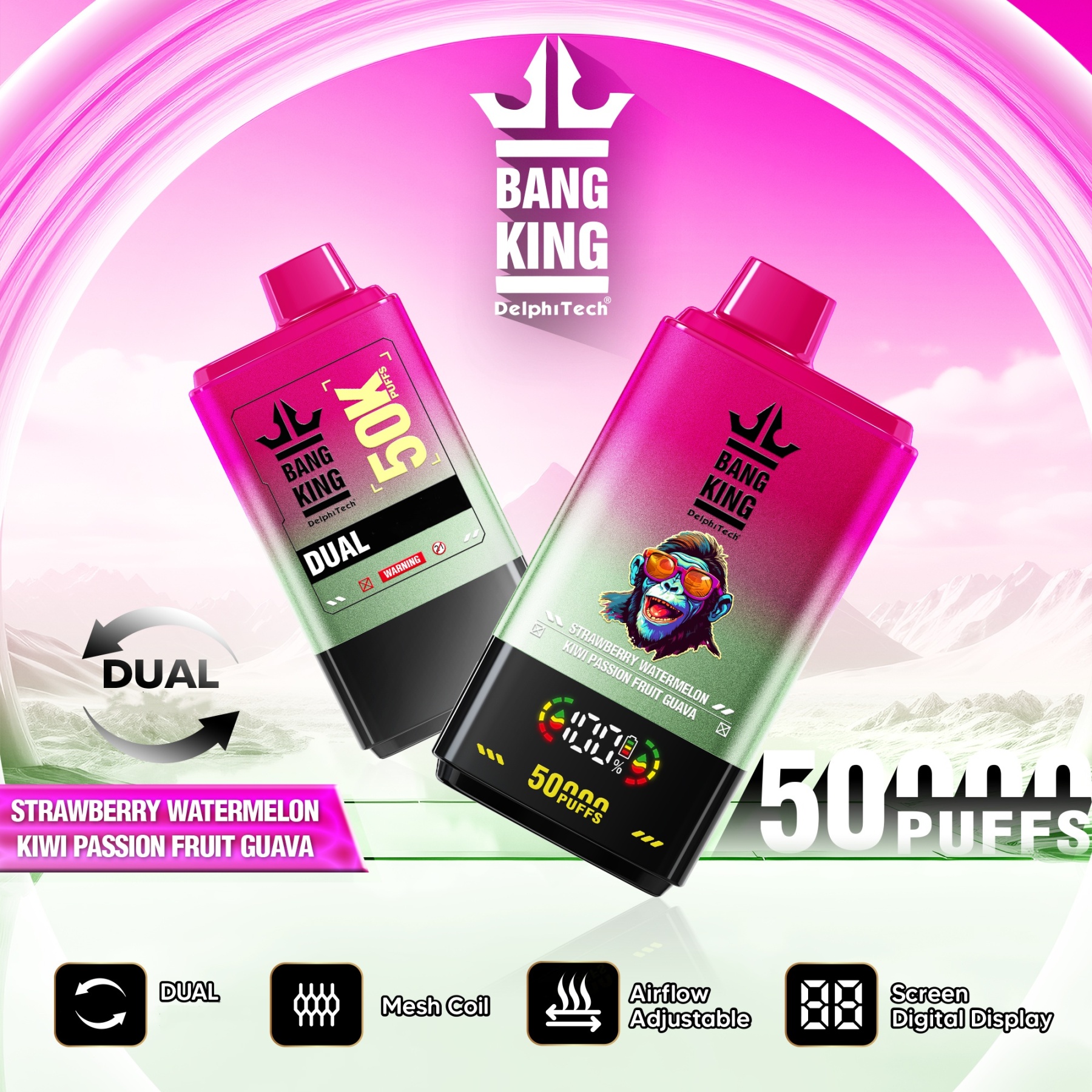 Bang King 50000 Puffs of Dual Aroma Disposable Vape