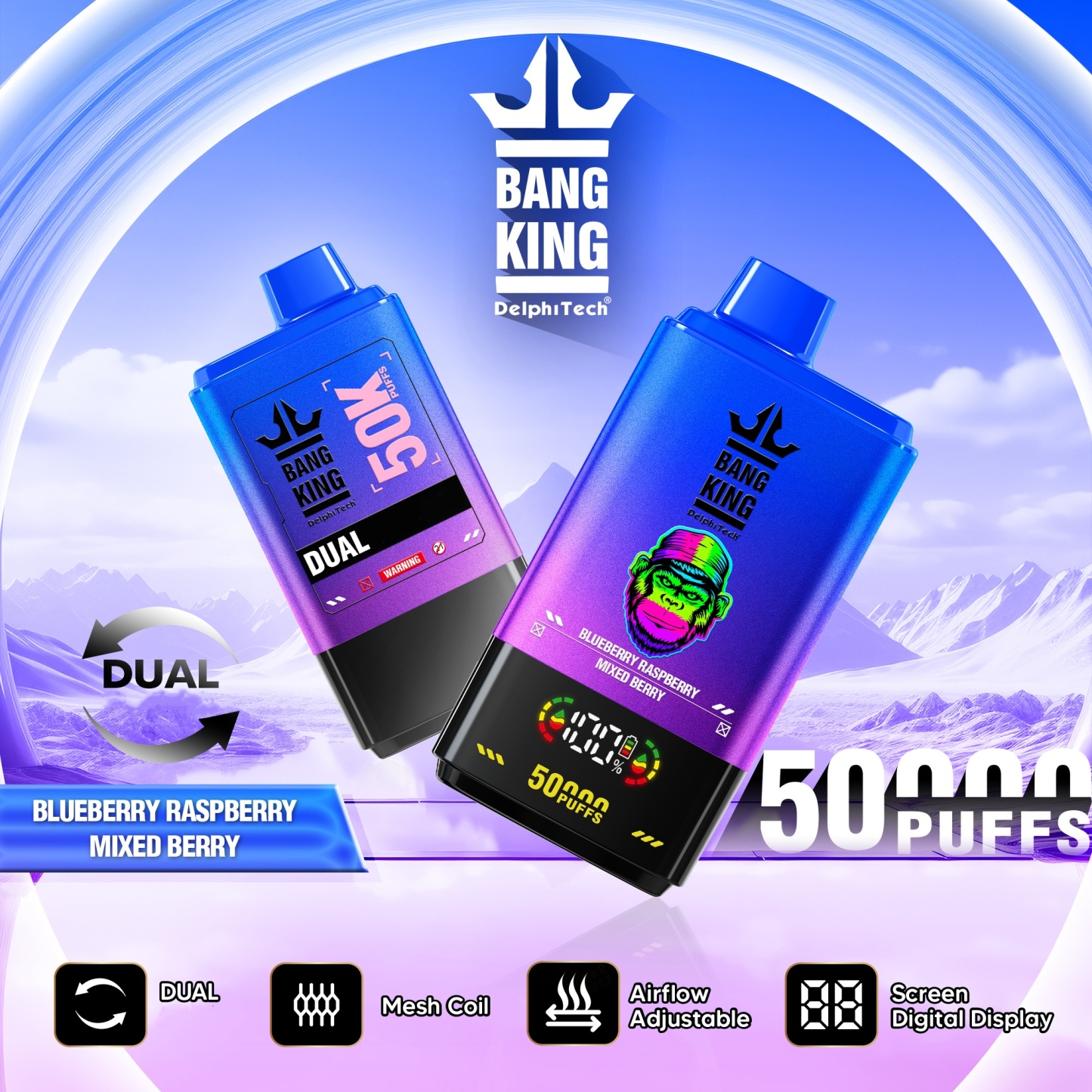 Bang King 50000 Puffs of Dual Aroma Disposable Vape