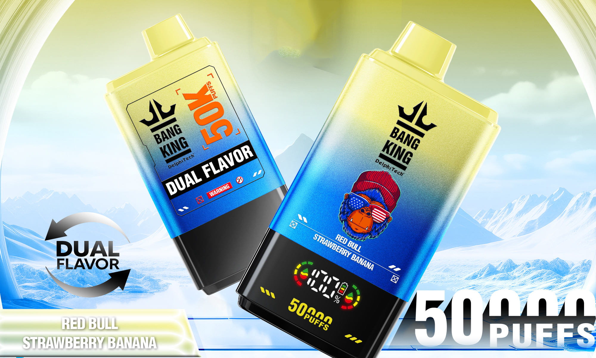 Bang King 50000 disposable vape: A double-flavor revolution that gives you the ultimate experience in every bite!