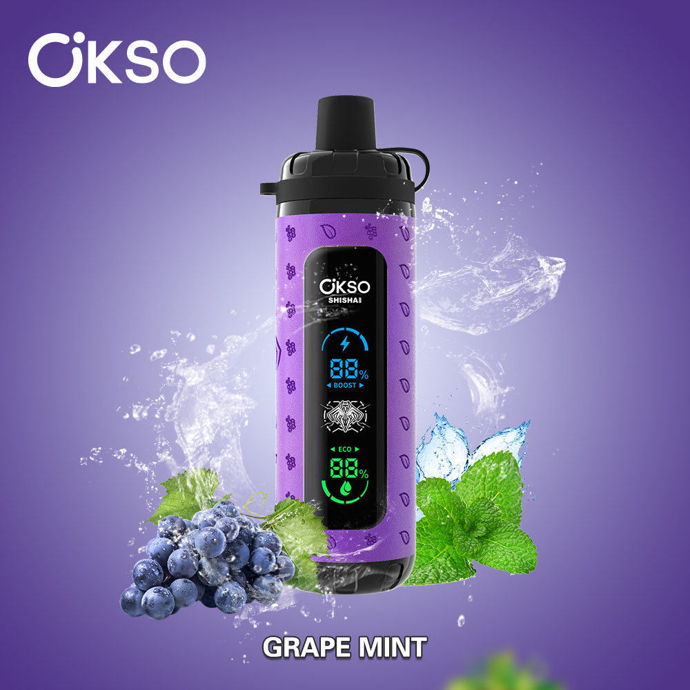 OKso Shisha Max 40k Disposable Vape 40000 Puffs Rechargeable Mesh Coil 0-5% Nicotine 5