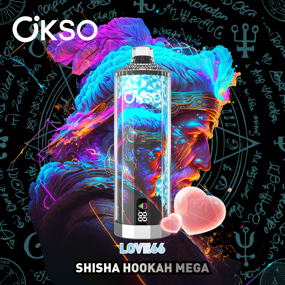  OKsO Shisha Hookahmega 50k Disposable Vape  Love 66·2%nicotine