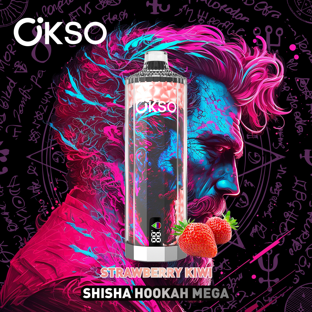 OKsO Shisha Hookahmega 50k Disposable Vape Strawberry Kiwi·2% nicotine