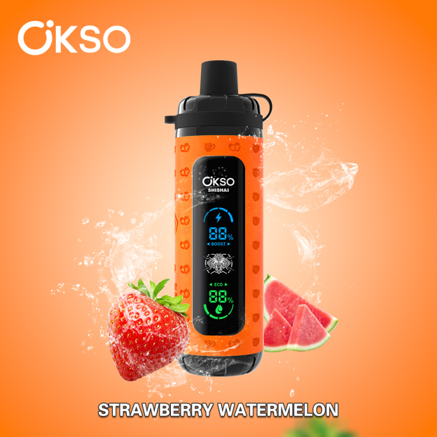 OKso Shisha Max 40k Disposable Vape 40000 Puffs Strawberry Watermelon.2% Nicotine