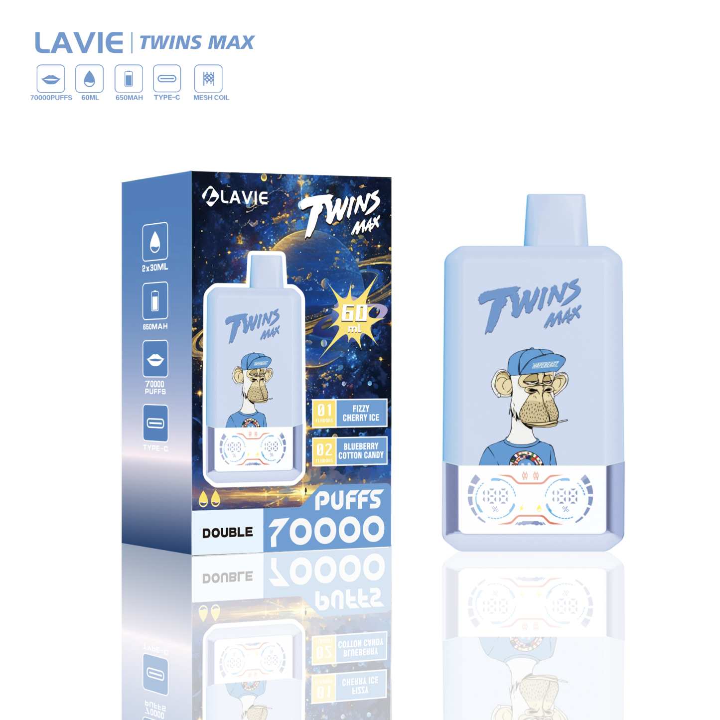 Lavie Twins Max 70000 Puffs Disposable Vape
 kamrytechvape 13