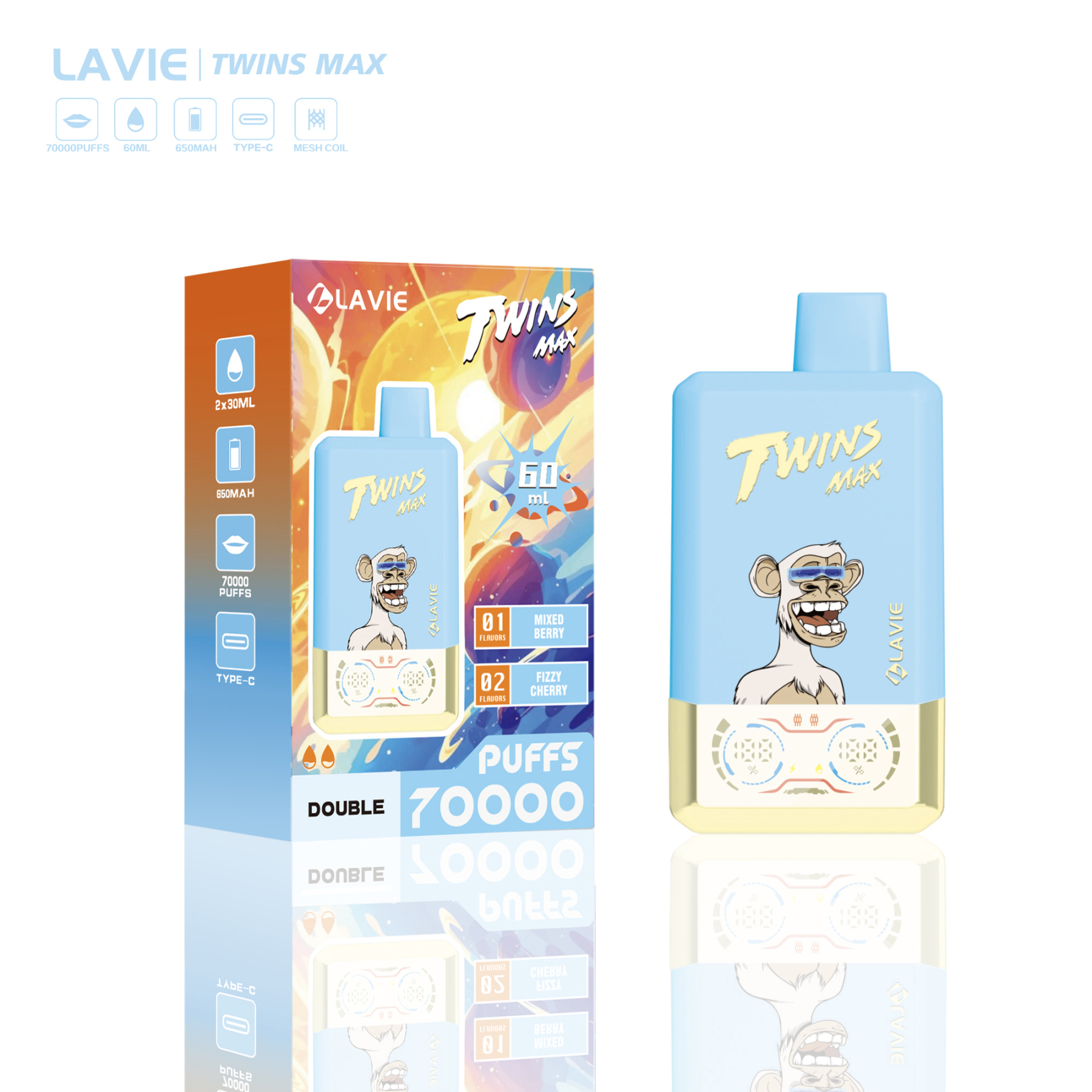 Lavie Twins Max 70000 Puffs Disposable Vape
 kamrytechvape 7