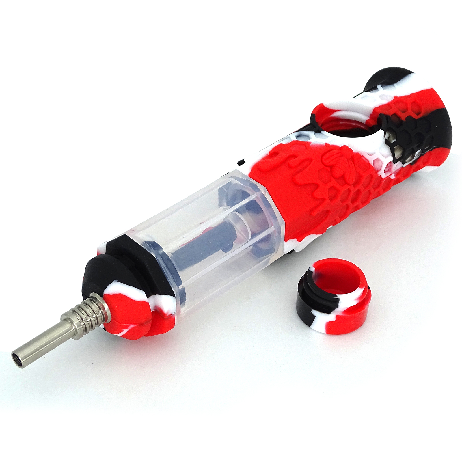 The specially designed silicone honey straw is equipped with a titanium alloy tool.