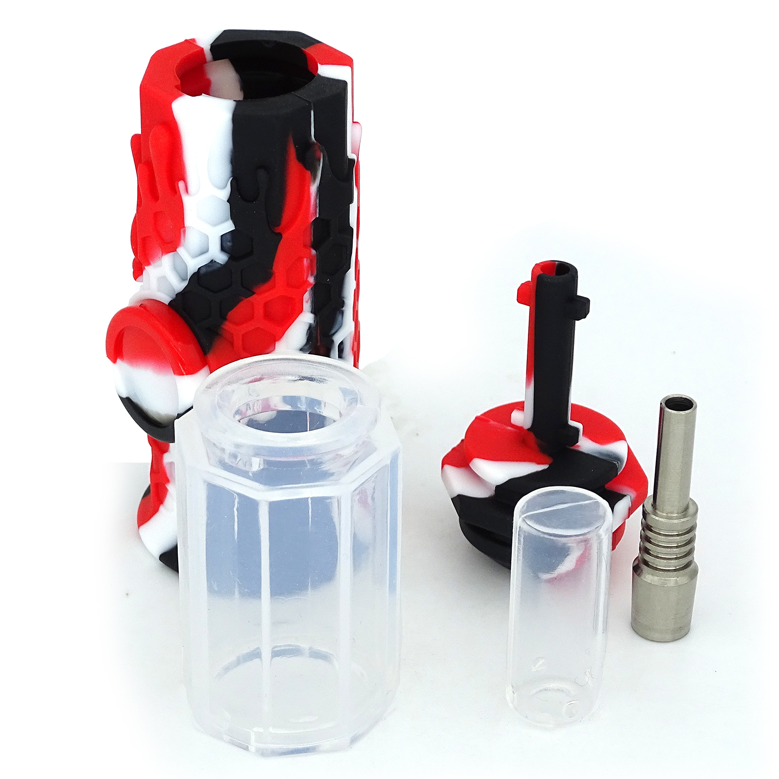 The specially designed silicone honey straw is equipped with a titanium alloy tool.