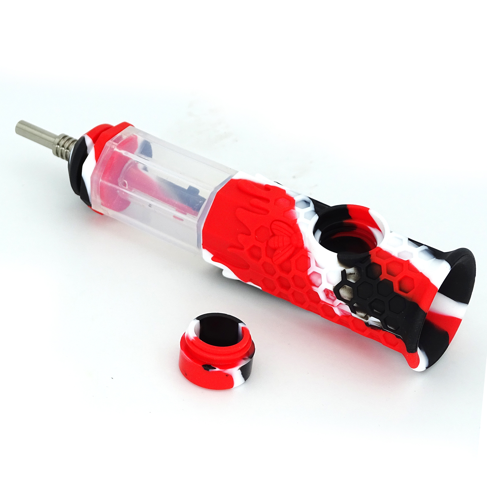 The specially designed silicone honey straw is equipped with a titanium alloy tool.