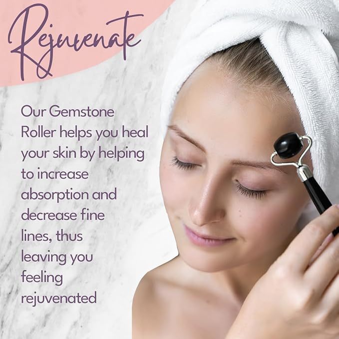 CELESTIAL SILK Black Obsidian Face Roller 