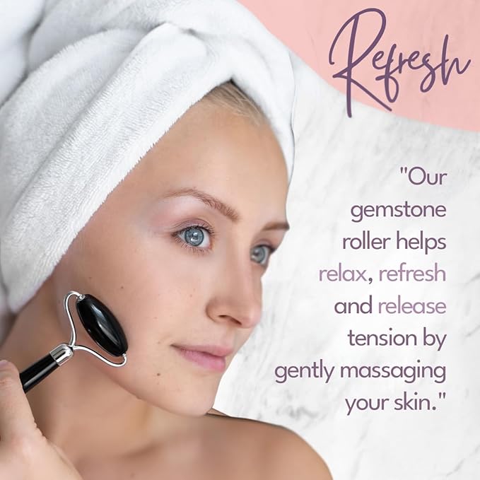 CELESTIAL SILK Black Obsidian Face Roller 