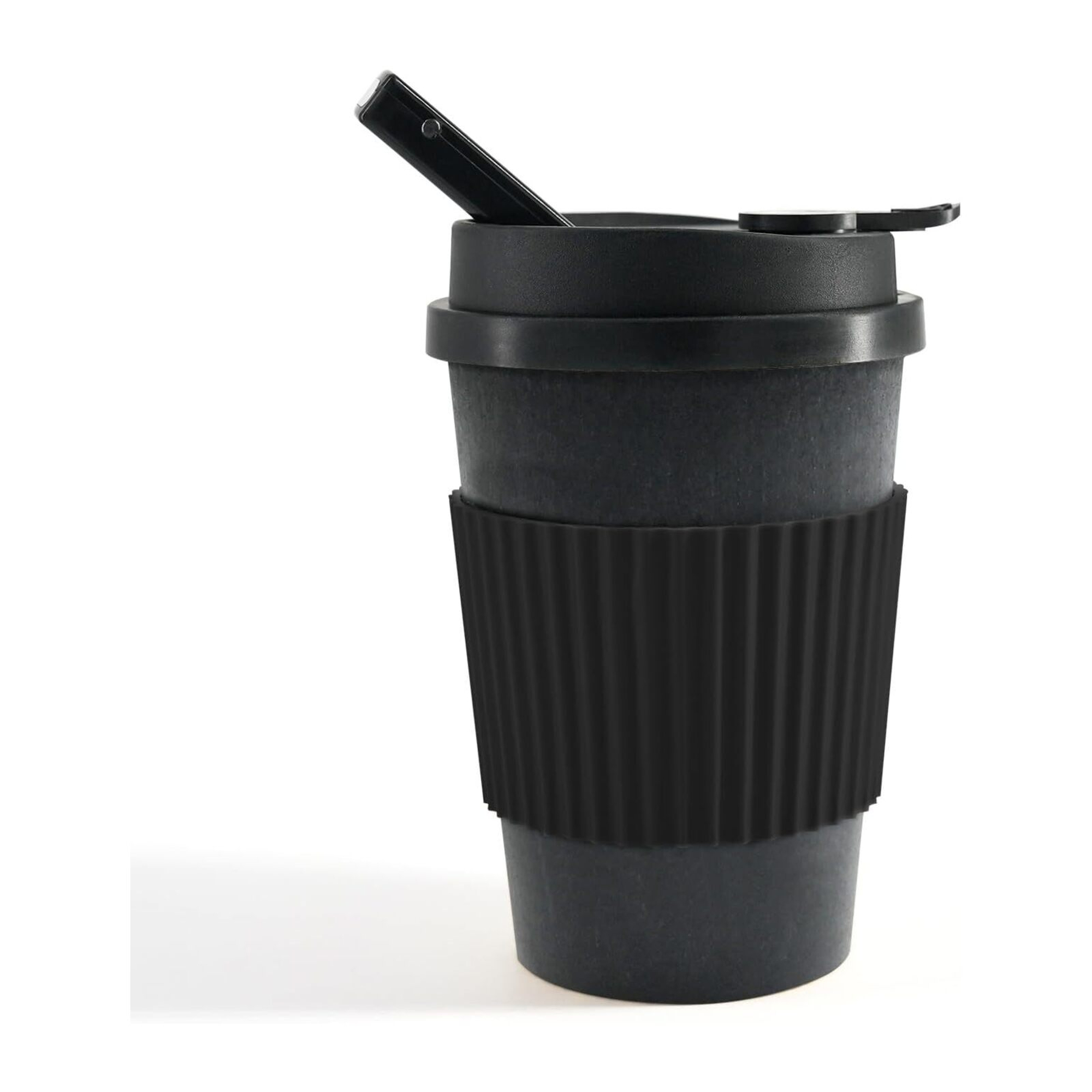 Portable Coffee Cup with Ceramic Bowl & High-Temperature Silicone | Unique Concealable Style for Gatherings