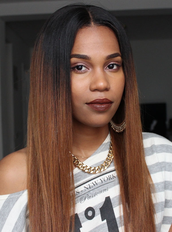 Brown Ombre Straight Lace Front Wig