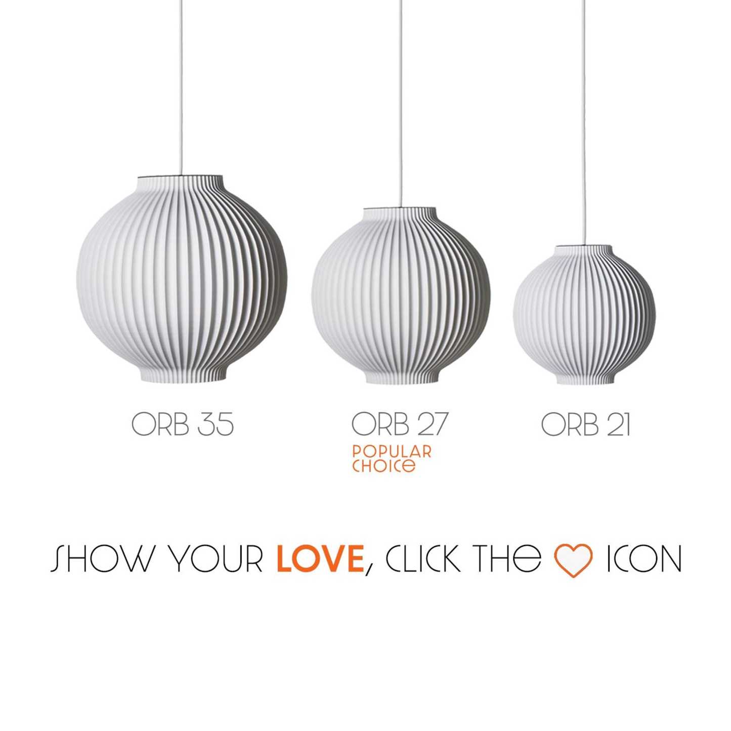Pendant Light - White Hanging Lamp - Modern Light Fixture -Round Ceiling Lamp -Lampshade E26/E27 Base -Housewarming Gift - 27 CM / 10,6 INCH