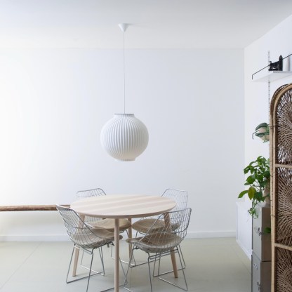 Pendant Light White - Hanging Lamp - Modern Light Fixture -Round Ceiling Lamp -Lampshade - Minimalist style -Housewarming Gift- 35 CM/14 IN.