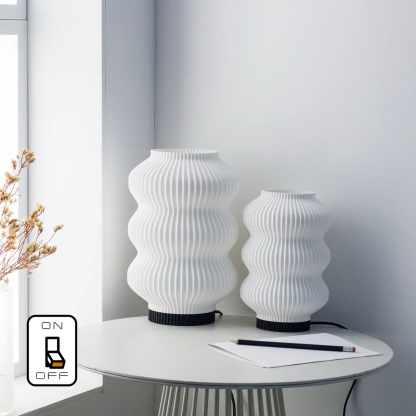 Modern Table Lamp - White Desk lamp - Bedside Lamps - Housewarming Gifts - Birthday Gift - Mood lighting - Minimalist lighting - Home Decor