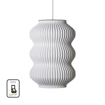 Pendant Light - White Hanging Lamp - Modern Light Fixture- Ceiling Lamp- Lampshade E26/E27 Base- Housewarming Gift- 23 x 33 CM / 32 x 46 CM