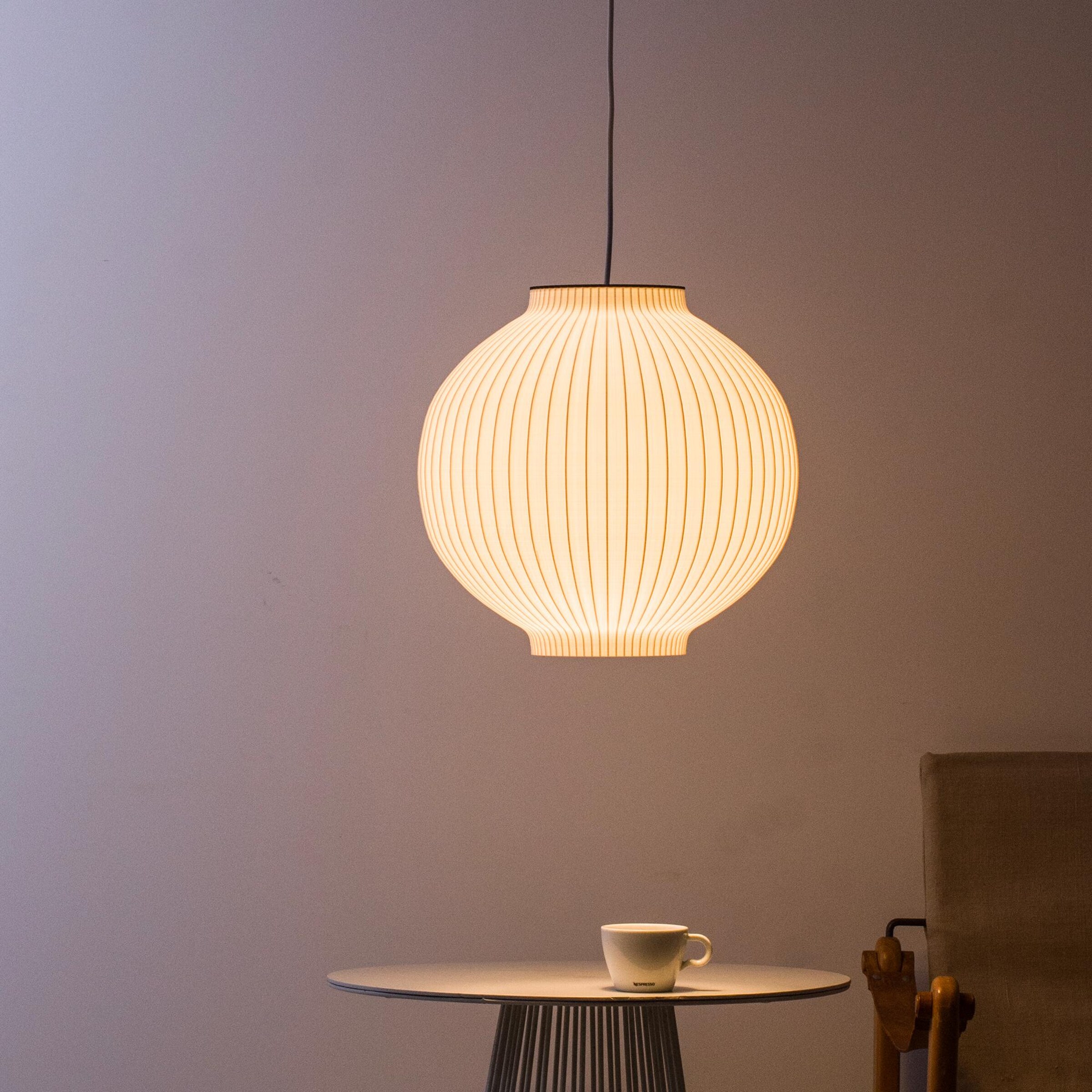 Pendant Light White - Hanging Lamp - Modern Light Fixture -Round Ceiling Lamp -Lampshade - Minimalist style -Housewarming Gift- 35 CM/14 IN.