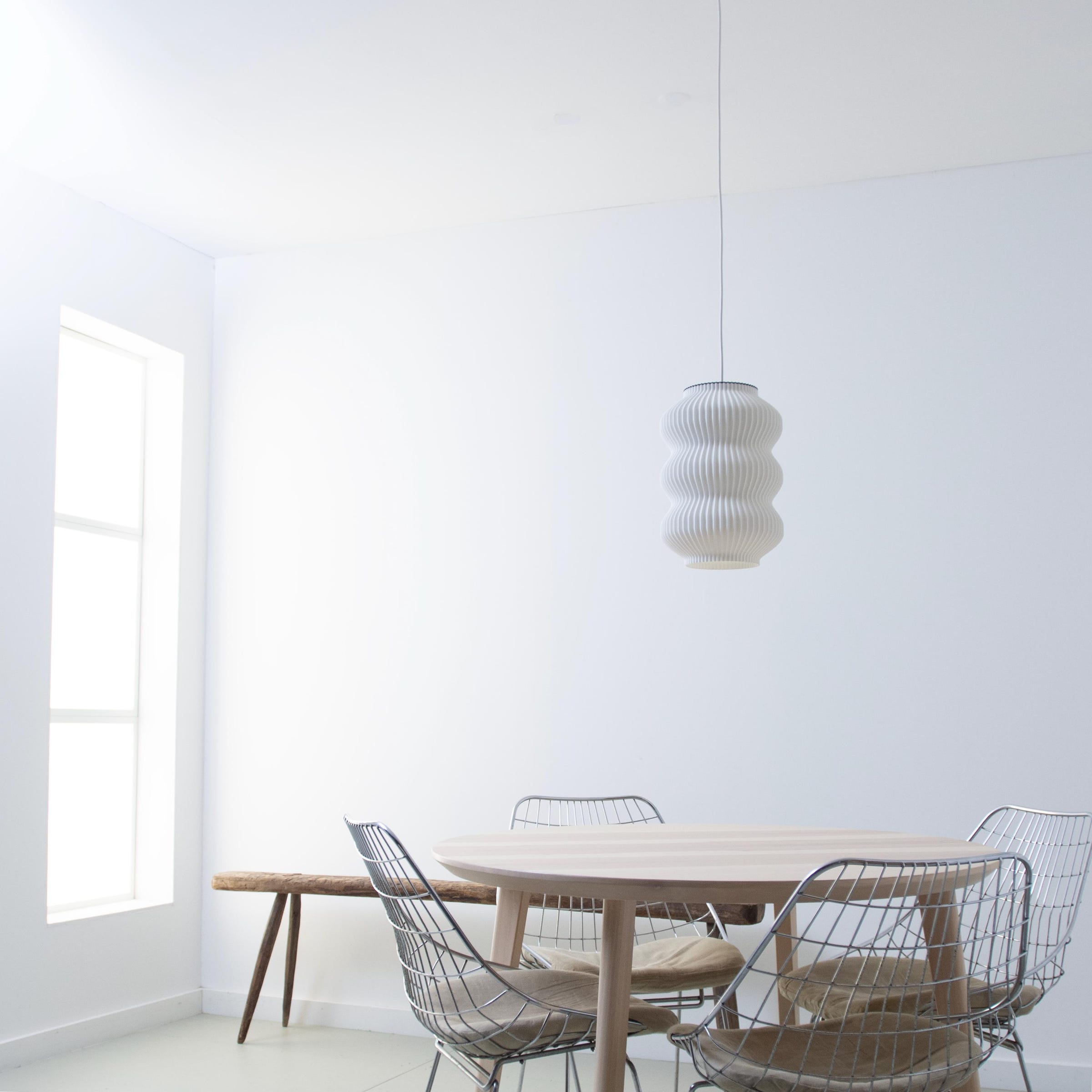 Pendant Light - White Hanging Lamp - Modern Light Fixture- Ceiling Lamp- Lampshade E26/E27 Base- Housewarming Gift- 23 x 33 CM / 32 x 46 CM