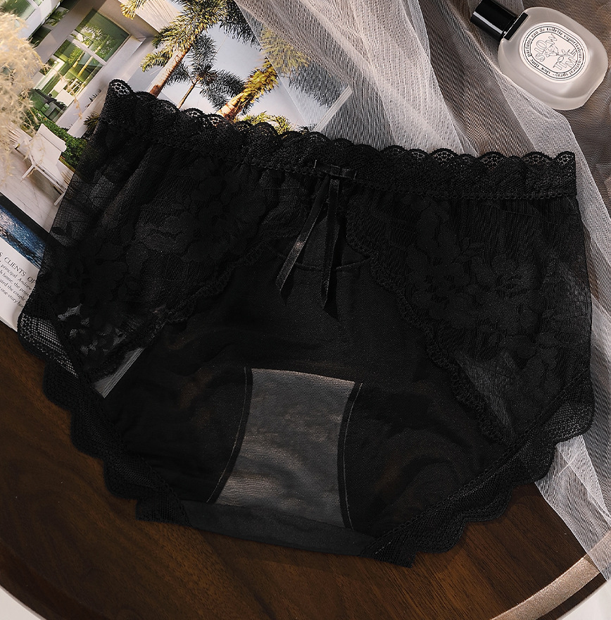 Lace transparent high elastic seamless panties