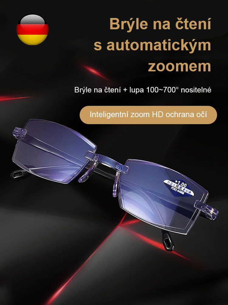 Krátkozrakost + Dalekozrakost + brýle na čtení + sluneční brýle