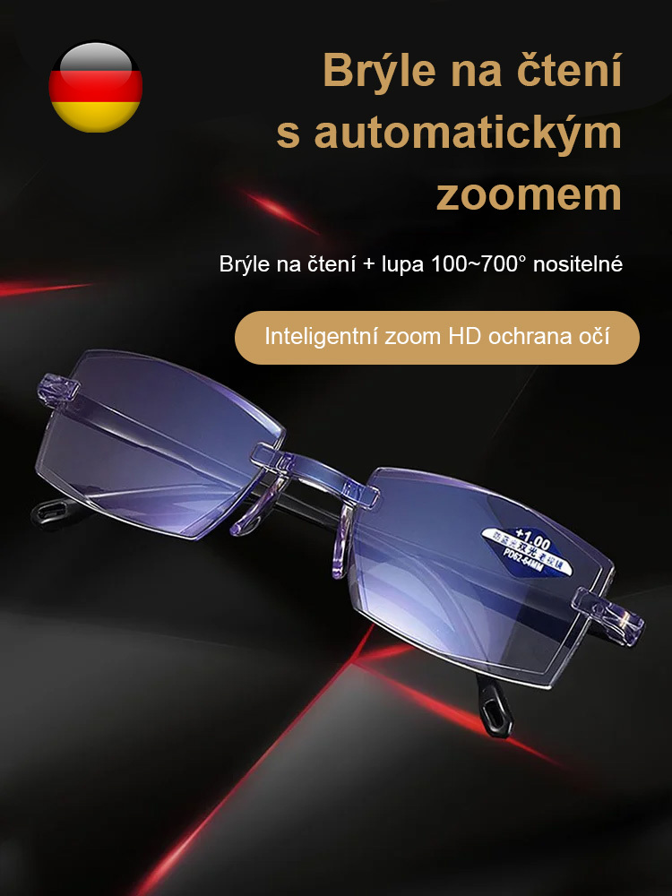 Krátkozrakost + Dalekozrakost + brýle na čtení + sluneční brýle