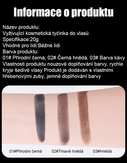 Voděodolný, odolný proti potu, bílé vlasy blokující barvení tyčinky