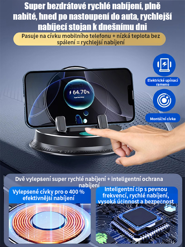 【Inteligentní AI snímač】 Multifunkční držák na mobil