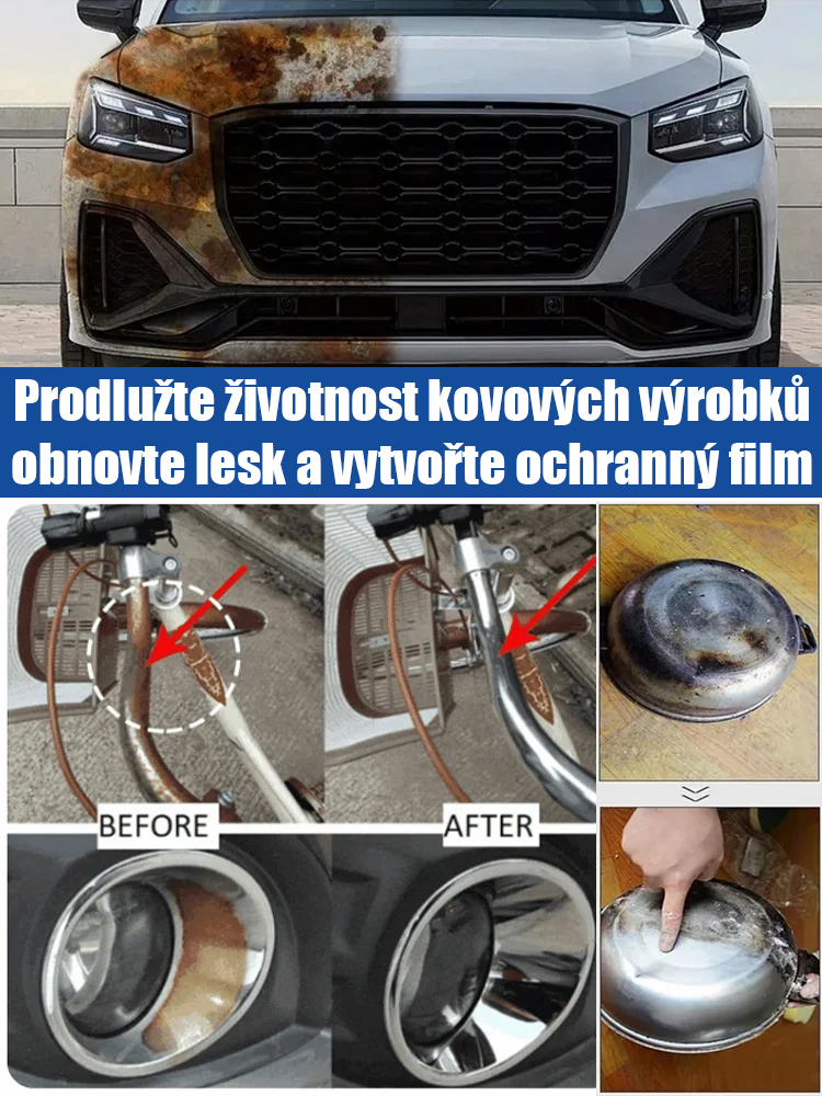 Silný ocelový odstraňovač rezi
